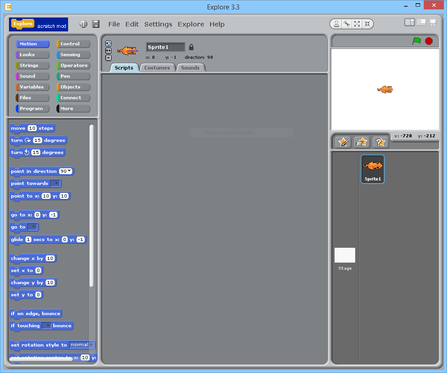 Screenshot of the Explore IDE